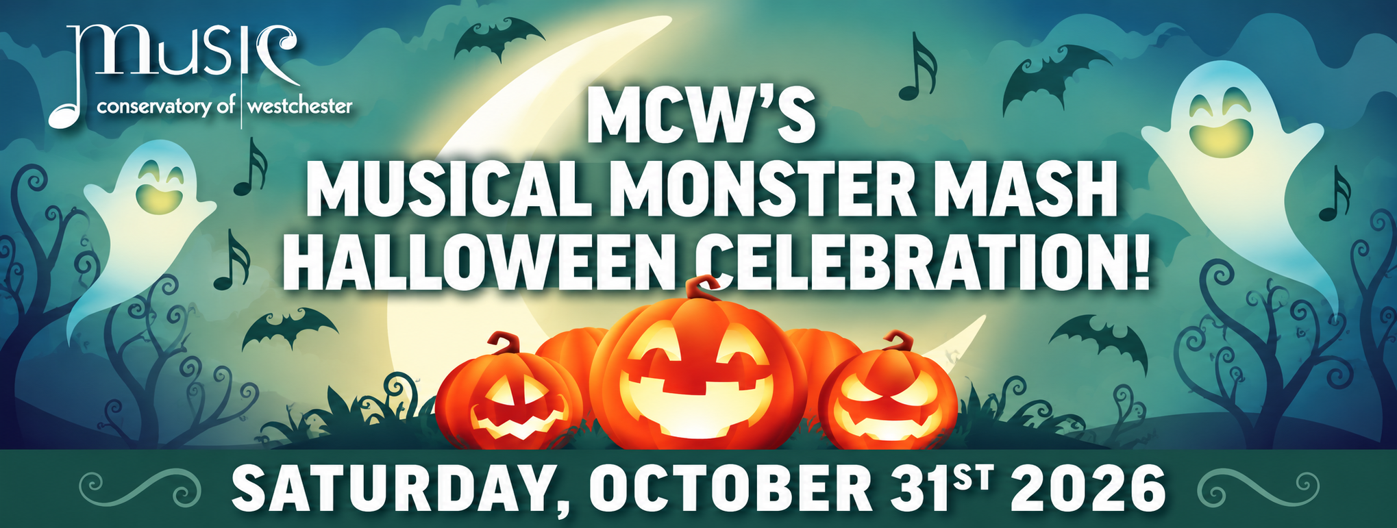 Musical Monster Mash Halloween Banner